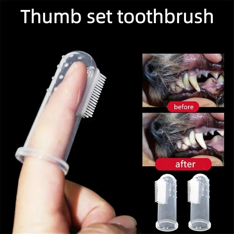Dog Muzzle Silicone - Ultra Soft Silicone Finger Toothbrush for