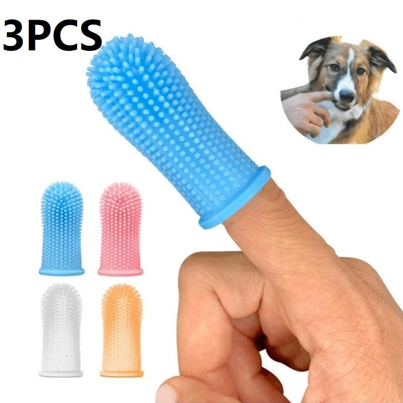 Dog Muzzle Silicone - 3PCS Dental Cleaning Dog Teeth Cleaning