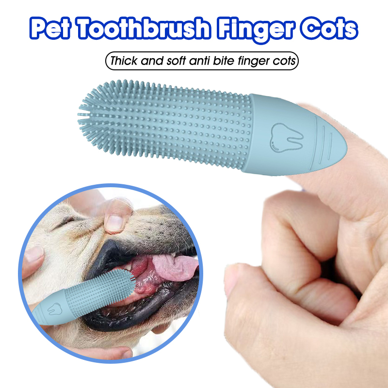 Dog Muzzle Silicone - Food Grade Dog Cat Finger Toothbrush