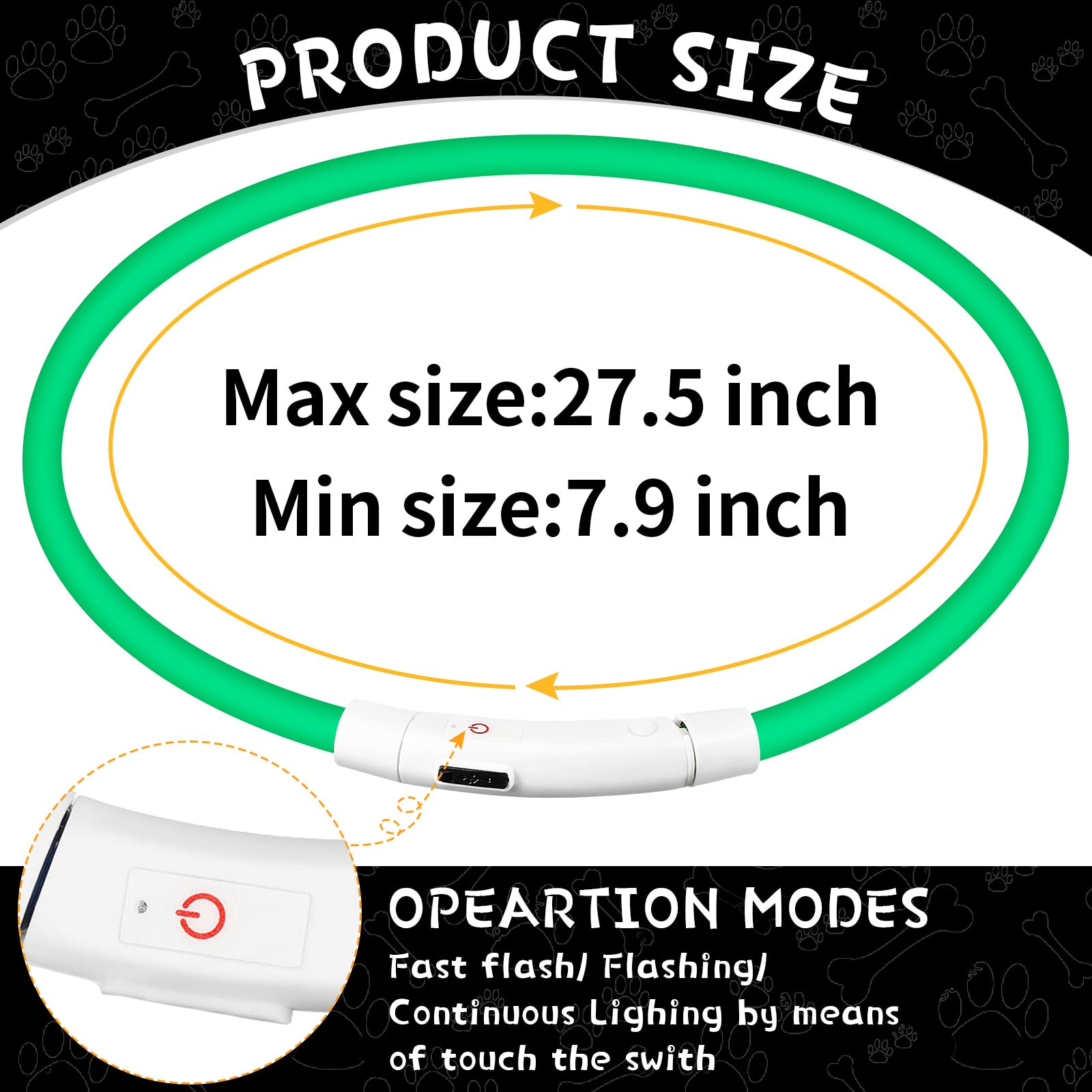 Silicone LED Dog Collar Rechar - огляд і ціна Dog Muzzle Silicone