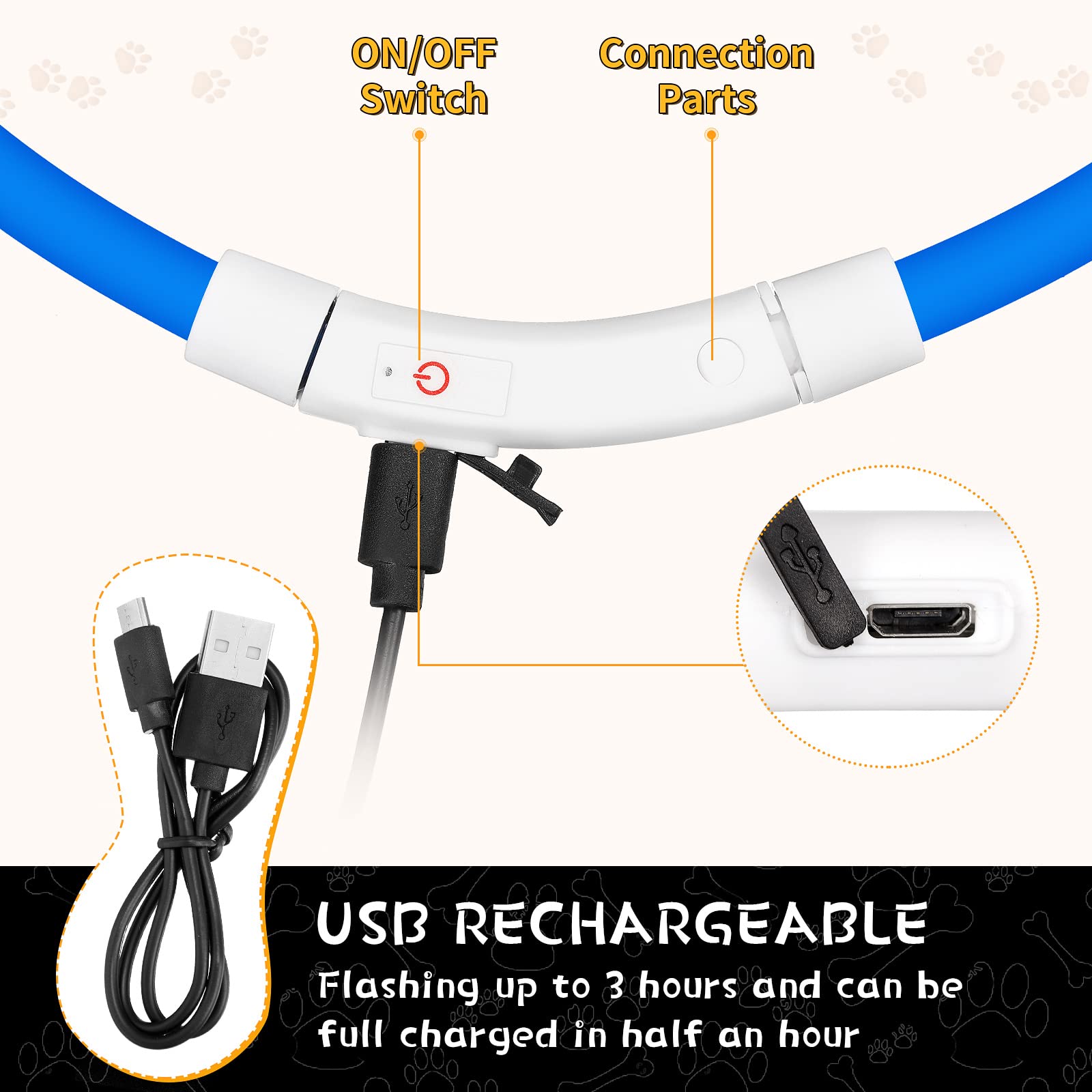 Silicone LED Dog Collar Rechar - огляд і ціна Dog Muzzle Silicone