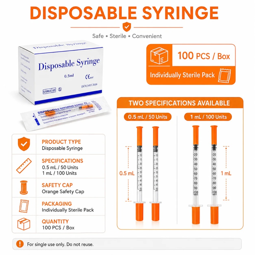 100pcs Disposable Syringe1ml 0 - огляд і ціна Pet Supplies Direct