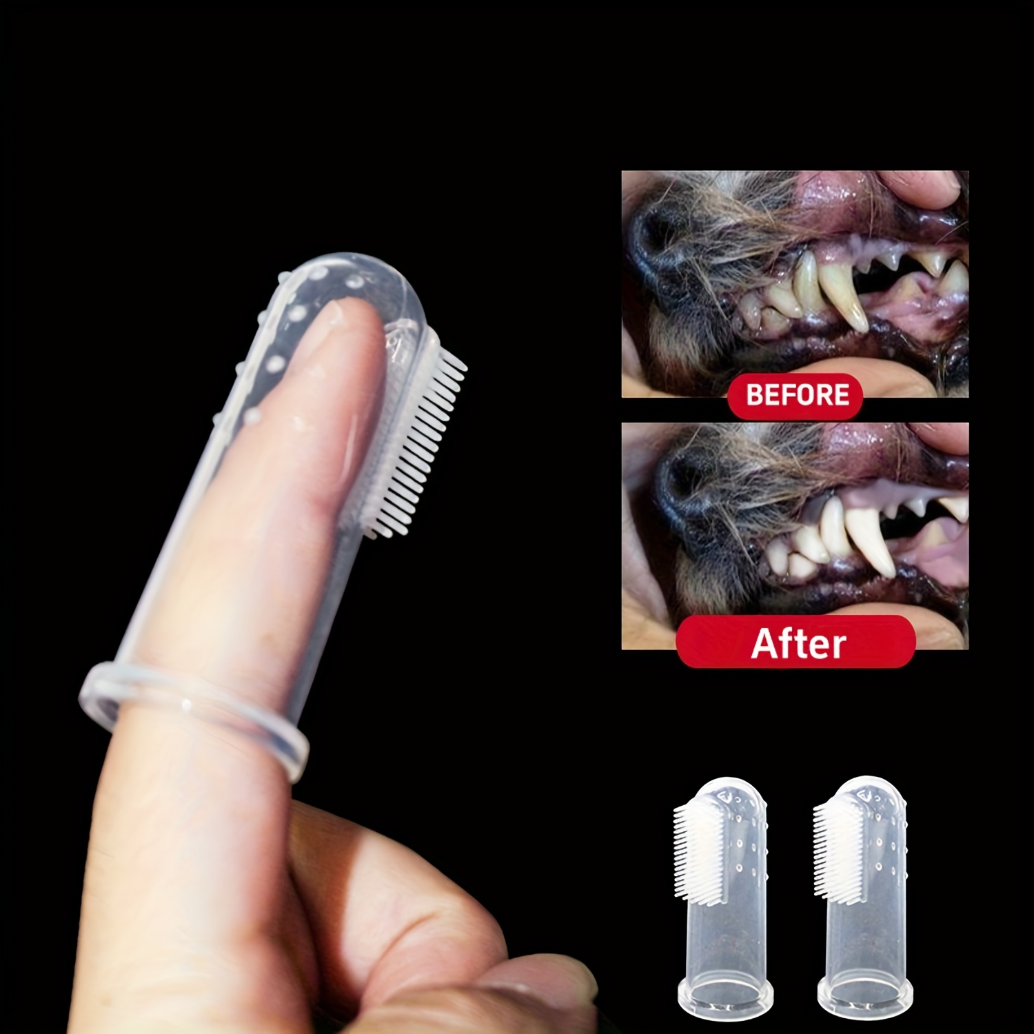 5 Pet Finger Toothbrushes for  - огляд і ціна Dog Muzzle Silicone